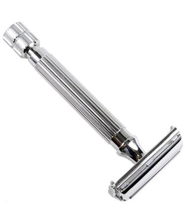 Parker Safety Razor Model 82R - Deluxe Chrome Heavyweight Twist-to-Open Butterfly Razor + 5 Double Edge Blades | International Shipping - Buy Online on GoSupps.com