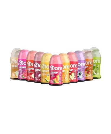 More Zerup Mixed 11 Series Bundle 11 x 65 ml different varieties for up to 88 l finished drink sugar -free syrup with real fruit extracts vegan zero calories - made in Germany mixed (11er bundle)