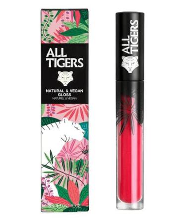 All Tigers Lipgloss Natural & Vegan 801 Red Raspberry Gloss Live With Passion 8 ml
