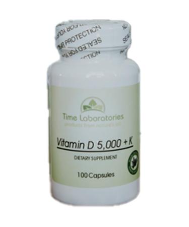 Time Laboratories Vitamin D 5 000 IU + K Capsules