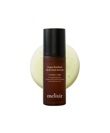 Melixir Vegan Bamboo Hydration Serum Moisturizing Face Serum for Sensitive & Acne-Prone Skin Hyaluronic Acid & Centella Asiatica Improves Skin Texture & Wrinkles Daily Korean Skincare (1.7 fl.oz.) Bamboo Serum