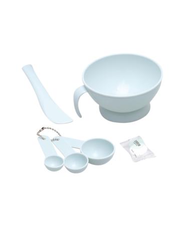 minkissy 1 Set Spatula Bowl Facial Stick Facial Spoon Measuring Spoons DIY Cosmetic Tool Kit DIY Facemask Kit Cosmetology Kit Facial Bowl Mix Brush 12X12cm Blue