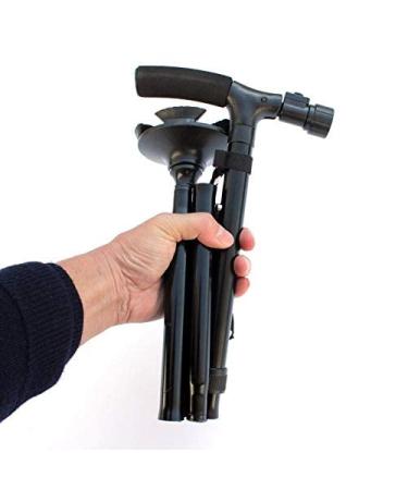CCBHSJS Walking Stick Elderly Crutches Products Folding LED Lights Cane Sticks Elderly Four-Foot Cane It's so Kind of You Safehappy