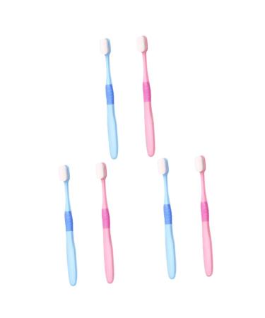 JECOMPRIS 6 STK Children's toothbrush toothbrush for children toothbrushes toothbrush for adult children toothbrush gum care toothbrush bristle oral care after birth 1 piece (1 Pack) Different colors x 3 pieces