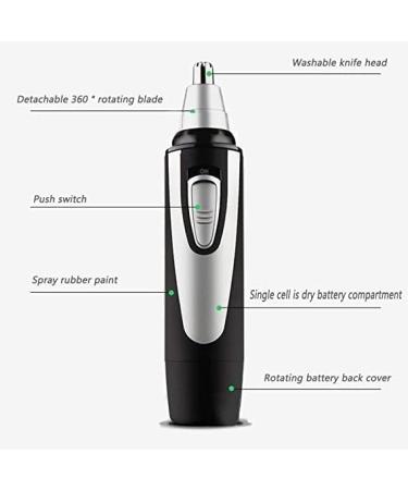 Professional Ear and Nose Hair Trimmer - Painless Battery-Operated Clipper for Men & Women | Easy to Use Eyebrow & Beard Hair Grooming - Buy Online on GoSupps.com