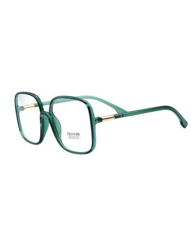 Shiratori Woman's New Retro Blue Light Blocking Glasses Oversized Nerd Eyeglasses Frame Anti Blue Ray Computer Game Glasses Green