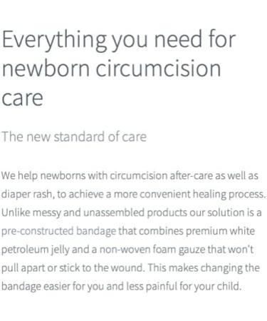 Circure Circumcision Bandage Lubricated with White Petroleum Jelly for Newborns | Baby Boy Wound Care and Diaper Rash Relief - Buy Online on GoSupps.com