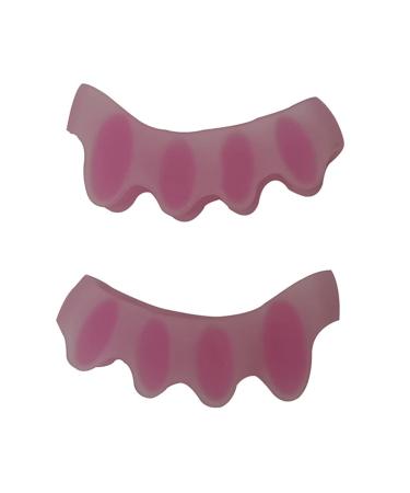 DEAVER Toe Straightener Toe Separators for Overlapping Toes Gel Silicone Straightener Corrector Spreader Spacers Hallux Valgus and Crooked Toes F 1 pairs