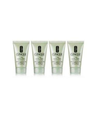 Clinique 7 Day Scrub Cream Rinse-Off Formula 4oz (Set of 4 x 1oz tubes each)