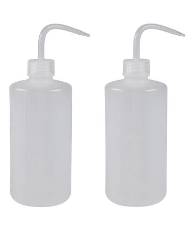 PrimeMed Wash Bottle Tattoo Squeeze Bottle Medical Plastic Tattoo Squirt Cleaning Washing Bottle (2 Pack) (16 Oz)