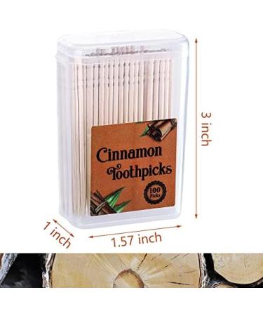 Cinnamon Flavored Toothpicks for Adults - 800 Pcs in Clear Plastic Boxes - Buy Online on GoSupps.com