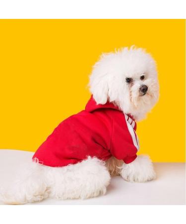 Ducomi Warm & Soft Dog Sweater with Hood - All Sizes & Breeds - Red - Perfect for Pets & Puppies - Buy Online on GoSupps.com
