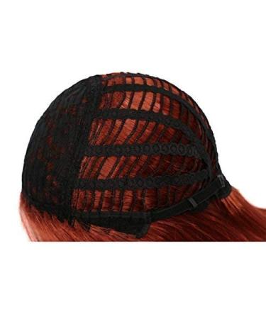 100% Human Hair Short Bob Wig - Red Straight Side Part Women's Full Wig - Buy Online on GoSupps.com