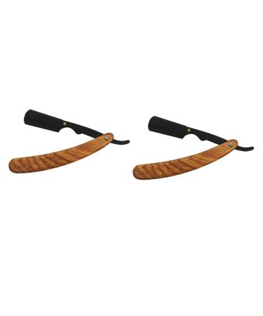 Frcolor 2st eyebrow razor per shave razor Professional hair clipper razor for men Chinese hair clip manual razor manual manual shaving razor man bamboo