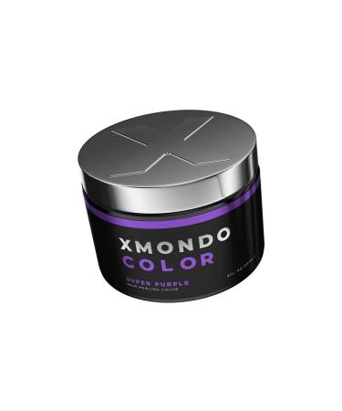 XMONDO Color Super Purple Hair Healing Semi Permanent Color | Vegan Formula with Hyaluronic Acid to Retain Moisture, Vegetable Proteins to Revitalize Hair, and Bond Building Technology, 8 Fl Oz 1-Pack