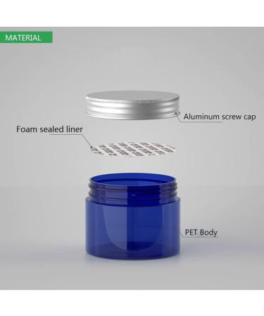 Buy Tianzd 6-Piece 80ml Blue Plastic Empty Cream Can Set | Black Lid & Spatulas | Ideal for Cosmetics & Crafts - International Shipping Available - Buy Online on GoSupps.com