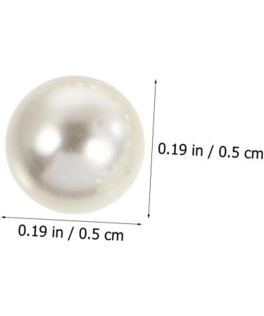STOBOK 150 Sets Pearl Claw Nails Imitation Pearl Studs Half Hole Pearls Rivets DIY Buttons Material Jeans 0.5X0.5X0.5CM White - Buy Online on GoSupps.com
