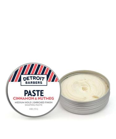 Shaping Paste Pomade For Men's Hair Styling - Medium Hold - Smooth Natural Finish - Cinnamon & Nutmeg - 4oz.