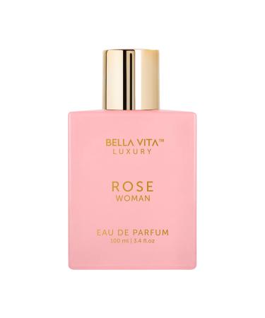 Rose Women's Eau De Parfum (3.4 fl. oz.) | Floral Oriental & sweet Perfume for Women | Notes: Amber Vanilla Black Currant Rose Jasmine | Vegan & Cruelty-Free