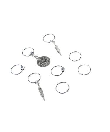 minkissy Hair Beads for Dreadlocks Hair Braid Rings Hair Accessories for Braids Hair Jewelry for Women Hair Jewelry for Braids Hair Dreadlocks Coin Bead Charms European and American Pendant