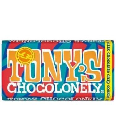 Tony's Chocolonely Milk Chocolate Chip Cookie Chocolate Bar 16 x 180g Tasty And Twisty Treat Gift Hamper For Birthday Christmas Sold By Kidzbuzz