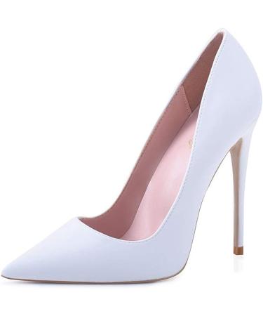 Elisabet Tang Women's White Party Stiletto Pumps 4.7 inch Heels - Size 11 - Buy Online on GoSupps.com