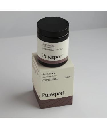 Puresport Lion's Mane Supplement | 60 Capsules | 30% Polysaccharides for Brain Focus, Energy, and Memory - Buy Online on GoSupps.com