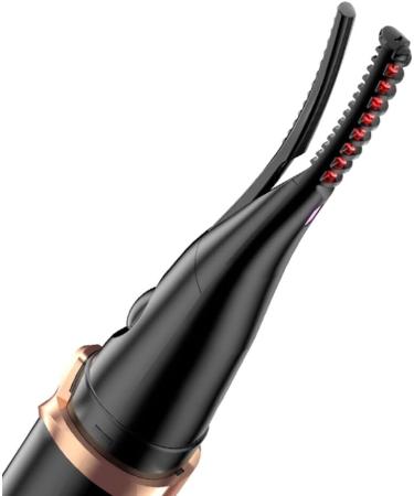 Heated Eyelash Curler Electric Eyelash Curler Professional Rechargeable Lash Curler USB 3 Levels of Temperature Adjustable Quick Natural Heated Eyelash Curlers with Eyelash Comb for Makeup Type 1 Black - Buy Online on GoSupps.com