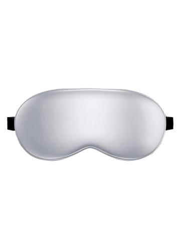 Sleep Mask for Back and Side Sleeper - Eye Mask Sleeping Light Blocking Breathable Eyestrain Relief for Men and Women Ultralight Travel Eye Cover Silver