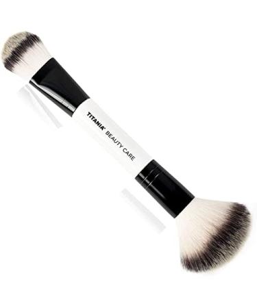 Titania double make up brush cosmetic brush powder brush for a perfect finish large soft 1 piece