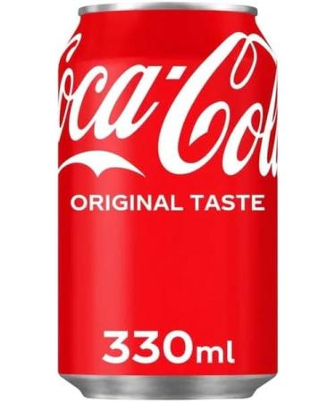 veenas Coca Cola Can | 330ml Enjoy the Original taste No added preservatives Recyclable Only natural flavours Perfect for Lunchboxes Dinners or a Quick drink in between meals (Pack of 24) - Buy Online on GoSupps.com