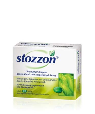 Chlorophyll dragees 20 mg.Spar set: 2 x 100 pieces.Against mouth and body odor: consumption odor intensive food (onions garlic etc.)