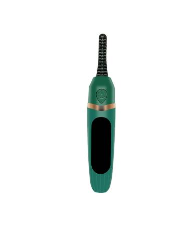 Heated Eyelash Curlers Heated Lash Curler with Comb Electric Eyelash Curler LED Display for Makeup Tools USB Rechargeable for Women Gifts (Green) Small