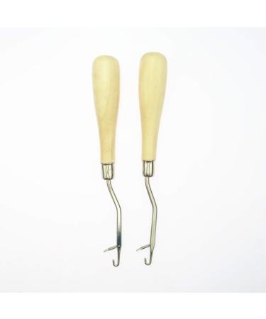 2pcs Healifty Wooden Handle Latch Hook Crochet Needle Set - Durable Tools for Crafting - Buy Online on GoSupps.com