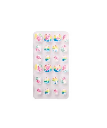 dijiusidy 1 Set Christmas Nail Wraps Cartoons Style Decor Adorable False Fingernails Children Removable Art Decals DIY Manicure PNT-16-03