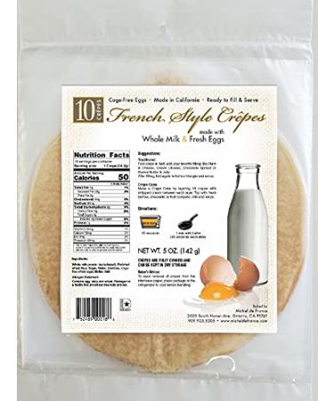 Michel De France All Natural Crepes - 10 OZ, No Preservatives, Ready to Eat - Ideal for Jam, Berries or Mille Crepes Cake - 10 Pieces x 2 Packs - Buy Online on GoSupps.com