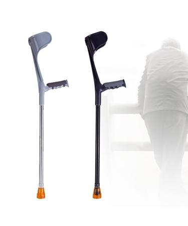 Latest Generation Forearm Crutches Adjustable Telescopic Crutches for Adults Crutches for Walking Adjustable Height Walking Lightweight Youth - Child (Grey 1 pcs) (Grey 2 pcs) Bathing in Sunlight