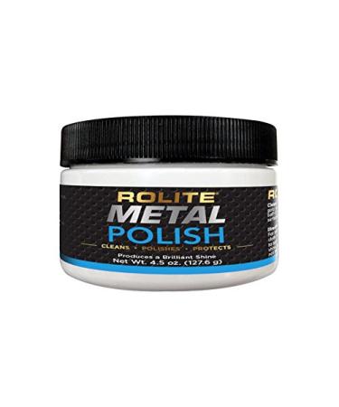 Rolite - RMP45z Metal Polish Paste - Industrial Strength Scratch Remover and Cleaner, Polishing Cream for Aluminum, Chrome, Stainless Steel and Other Metals, Non-Toxic Formula, 4.5 Ounces, 1 Pack 4.5oz 1 pack