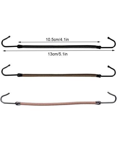 CLSSLVVBN 5 Pieces Elastic Hook Hair Tie Styling Ponytail Holder Lightweight Retro Fashion Hair Cord Bungee Bands Smooth Surface Apricot 3Set - Buy Online on GoSupps.com