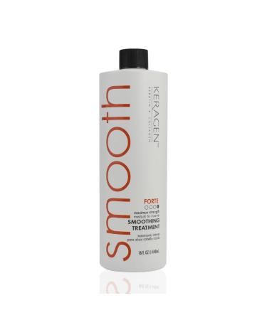 KERAGEN - Brazilian Smoothing Keratin Hair Treatment Blowout Straightening System for Dry and Damaged Hair - Forte Sulfate Free - Eliminates Curls and Frizz Medium to Coarse Hair (16 Oz)
