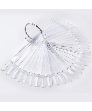 50 Pieces False Nail Tips | Nail Art Display Fan & Exercise Board | Natural Manicure Tool - Buy Online on GoSupps.com