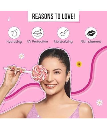 Strawberry Tinted Lip Balm - Hydrating Castor Oil Formula with UV Protection | 4.5g | 1 Count - Buy Online on GoSupps.com