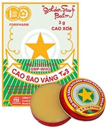 Cao Sao Vang 3 X Golden Star Balm Vietnam - 3g Each (9g Total) - Natural Formula - Buy Online on GoSupps.com