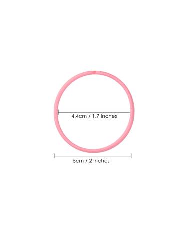 SCSpecial 50 Pieces Pink Hair Elastics | 2.5mm Elastic Hair Bands & Ponytail Holders - International Shipping Available - Buy Online on GoSupps.com