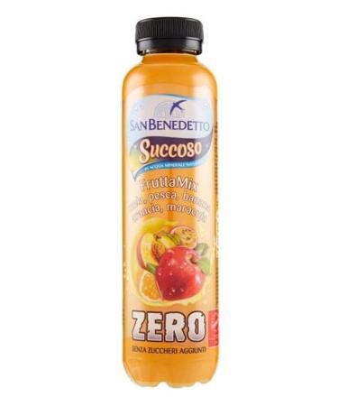 San Benedetto Z ro juteux au go t Fruttamix - 12 x 400 ml - Boisson l g re et adoucissante dans de l'eau min rale naturelle - Sans sucre sans conservateurs colorants et gluten FRUTTAMIX 400 ml (Lot de 12)