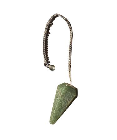 Pandiui23 pendulum natural stone jade green crystal pendula vintage hexagonal crystal pendulum for radio aesthesia pendula chakra reikra reika prophecy meditation (jade green) jadegr n