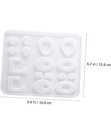 NUOBESTY DIY Jewelery Molds 1pc Epoxy Silicone Pendant Jewelry Studio Making for Eardrop Home DIY White Creative Mold Crystal White 16.8x15.8cm - Buy Online on GoSupps.com