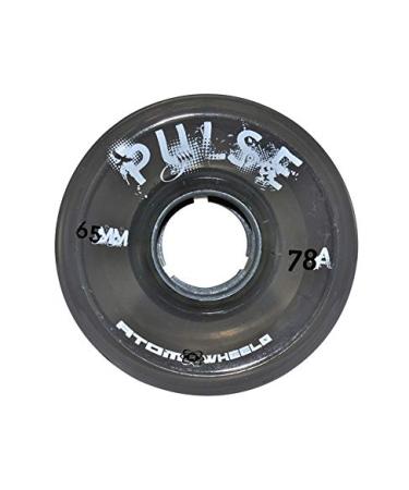 Atom Pulse Outdoor Roller Skate Wheels 65x37 Black 2 Packs - 8 Wheels
