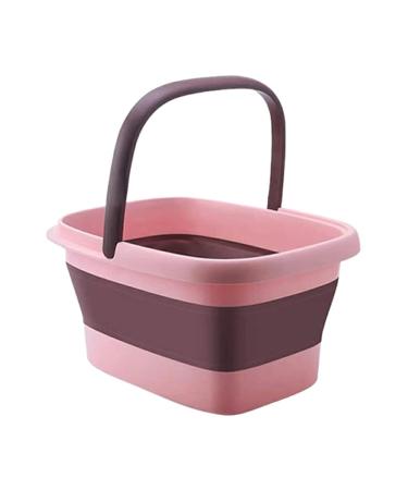 Kawehiop easy to clean foldable foot bath massage buckets portable and easy to stow.Enjoy a soothing massage at any time and anywhere pink