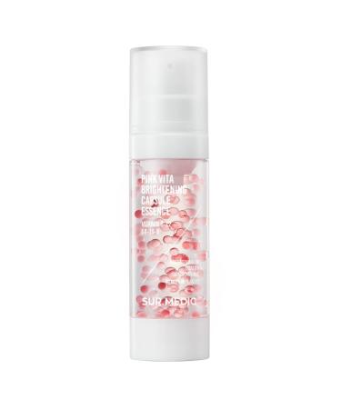 SUR.MEDIC+ Pink Vita Brightening Capsule Essence (1.08 Fl Oz) Anti-aging & Illuminating Essence Serum with Vitamin B12, Glutathione, Rose, Collagen & Hyaluronic Acid - Korean Skin Care